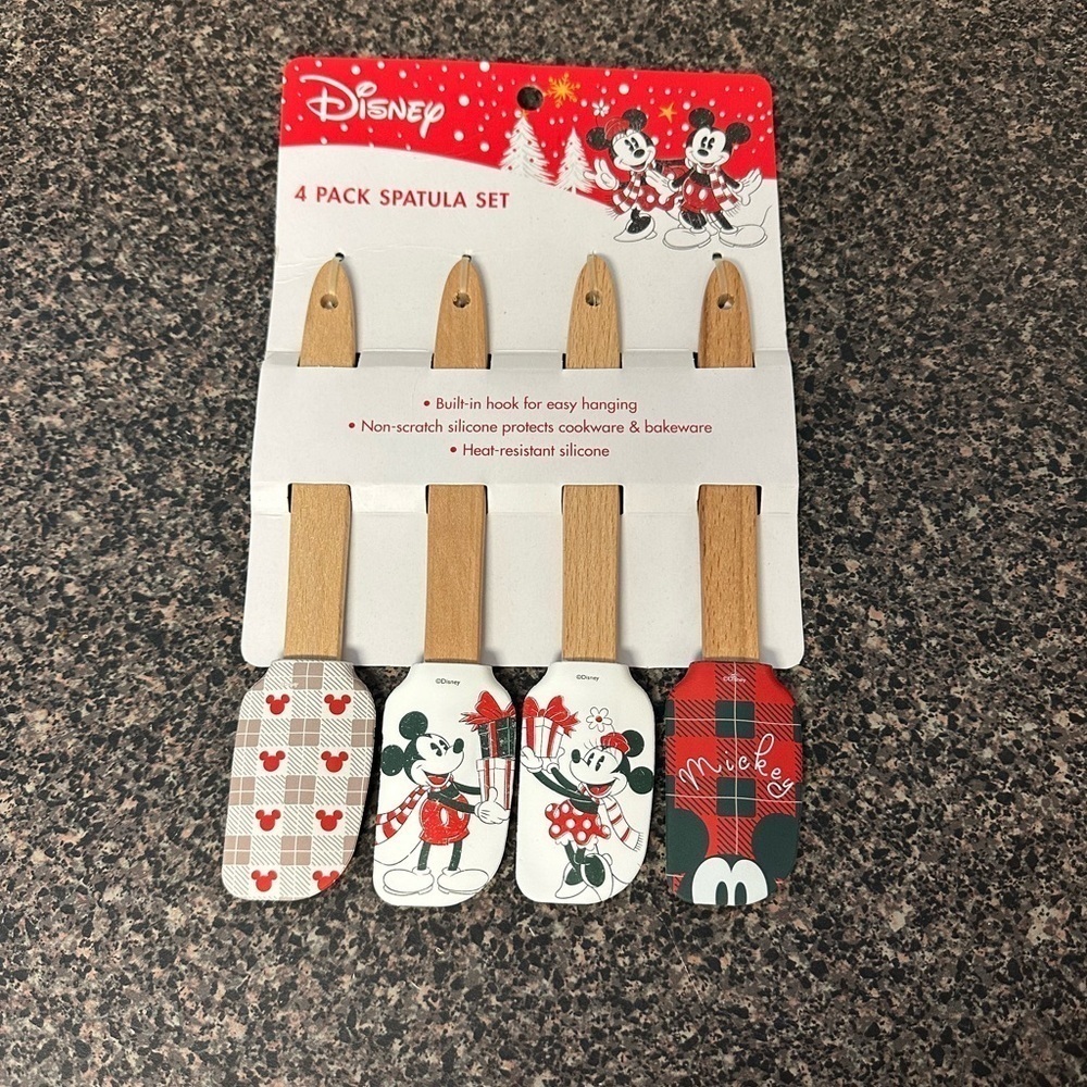Disney Mickey and Minnie Christmas Silicon Spatula Set Of 4